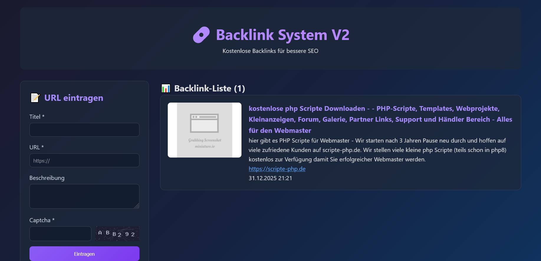 Backlink System V2