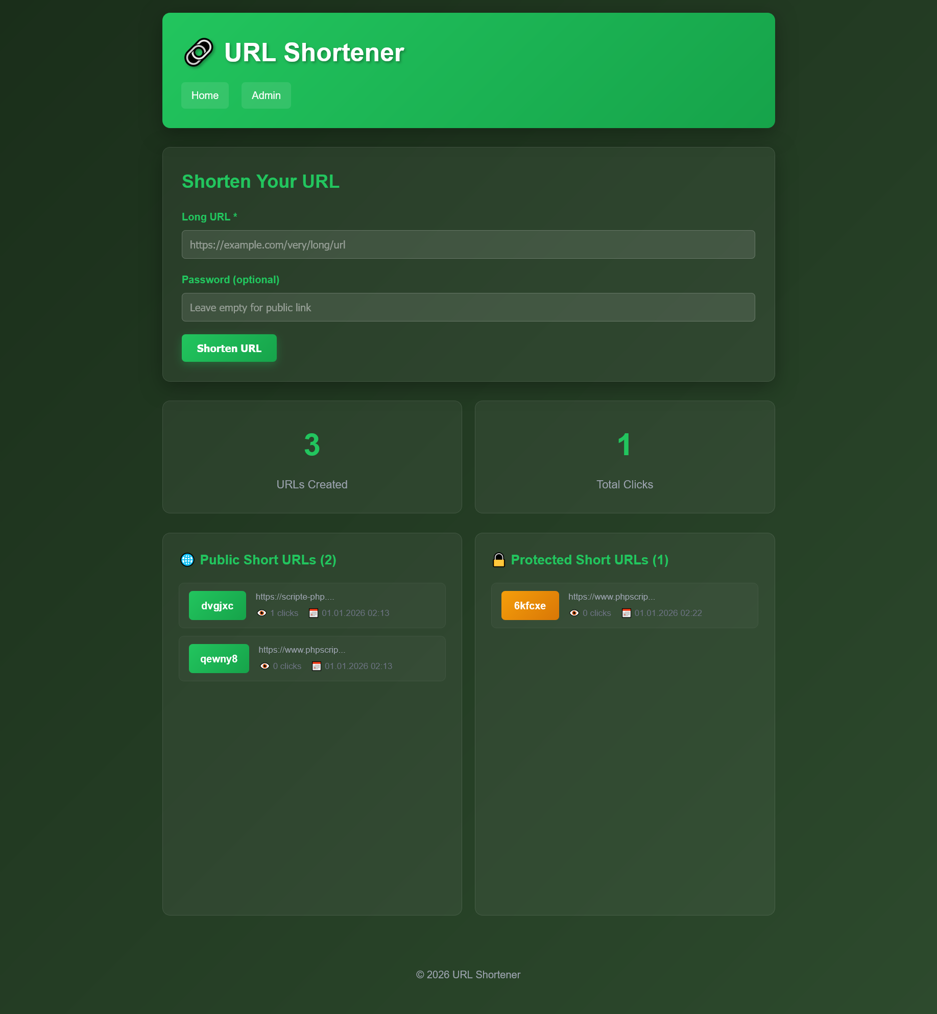 URL Shortener Secure