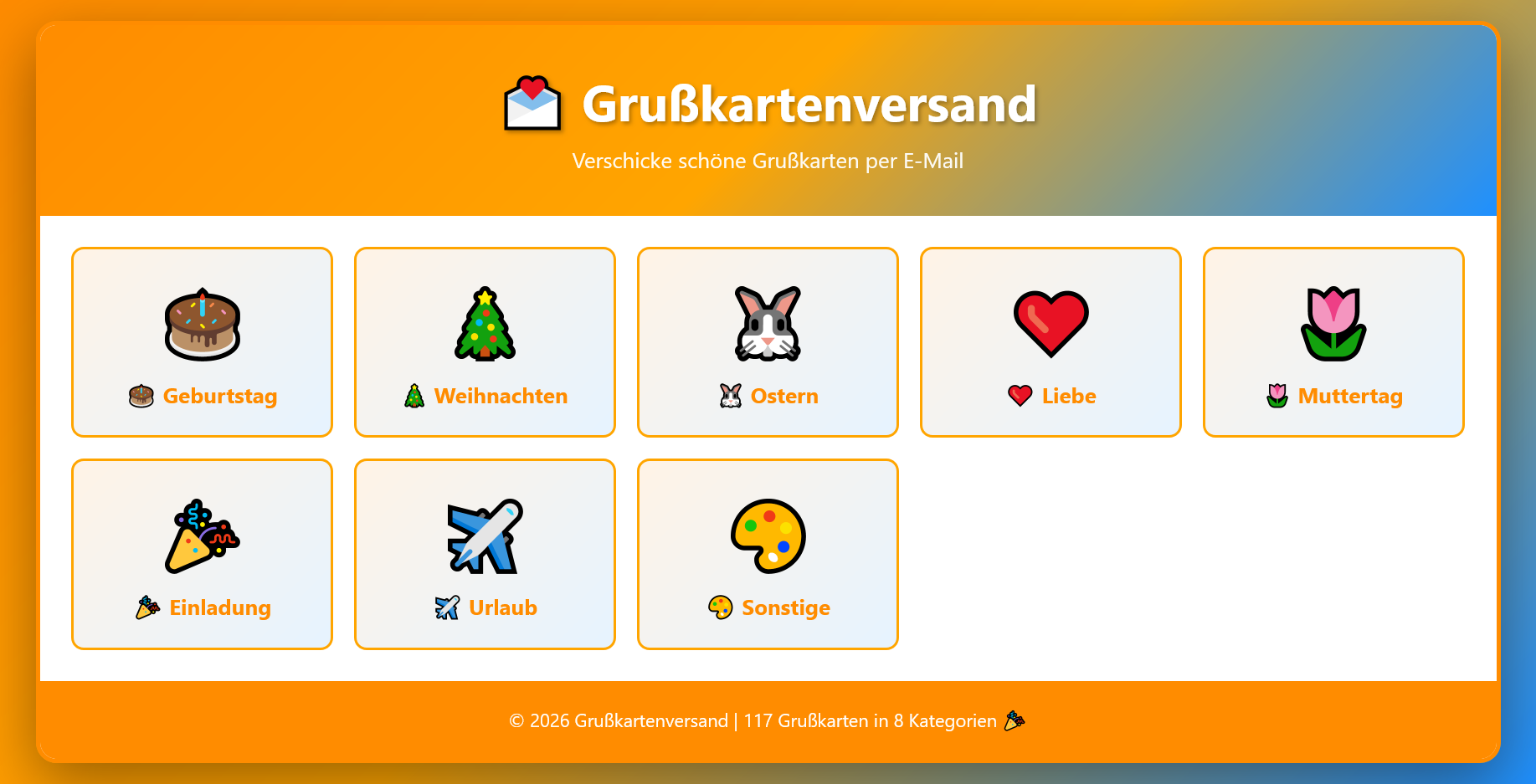Grußkartenversand