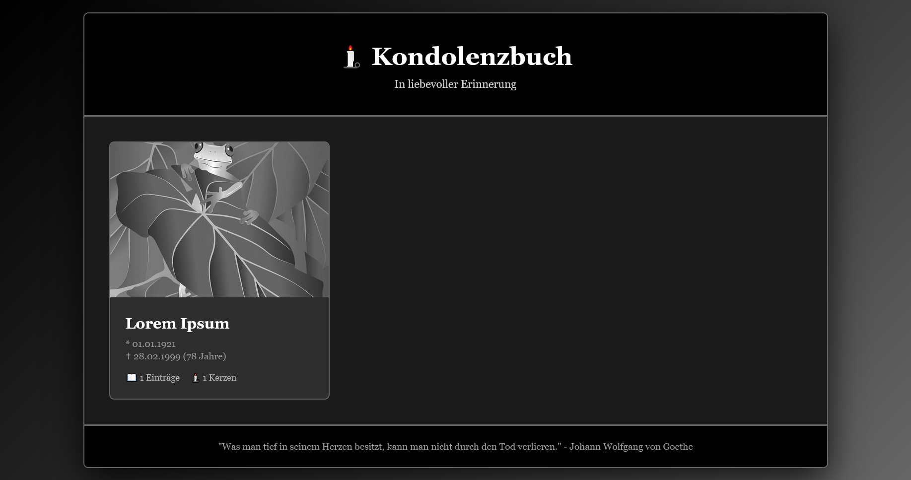 Kondolenzbuch