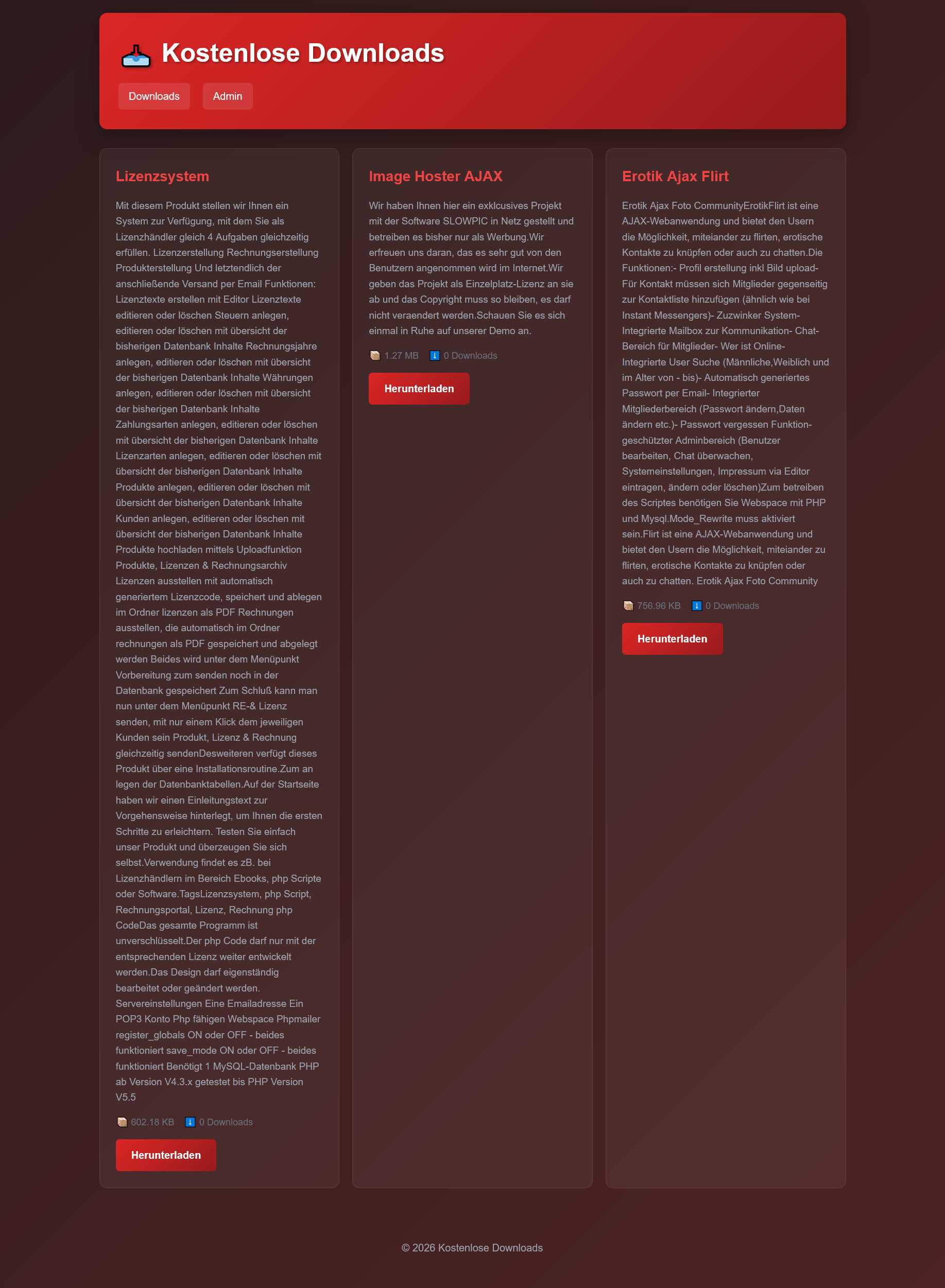 Kostenlose Downloads - File Sharing Portal