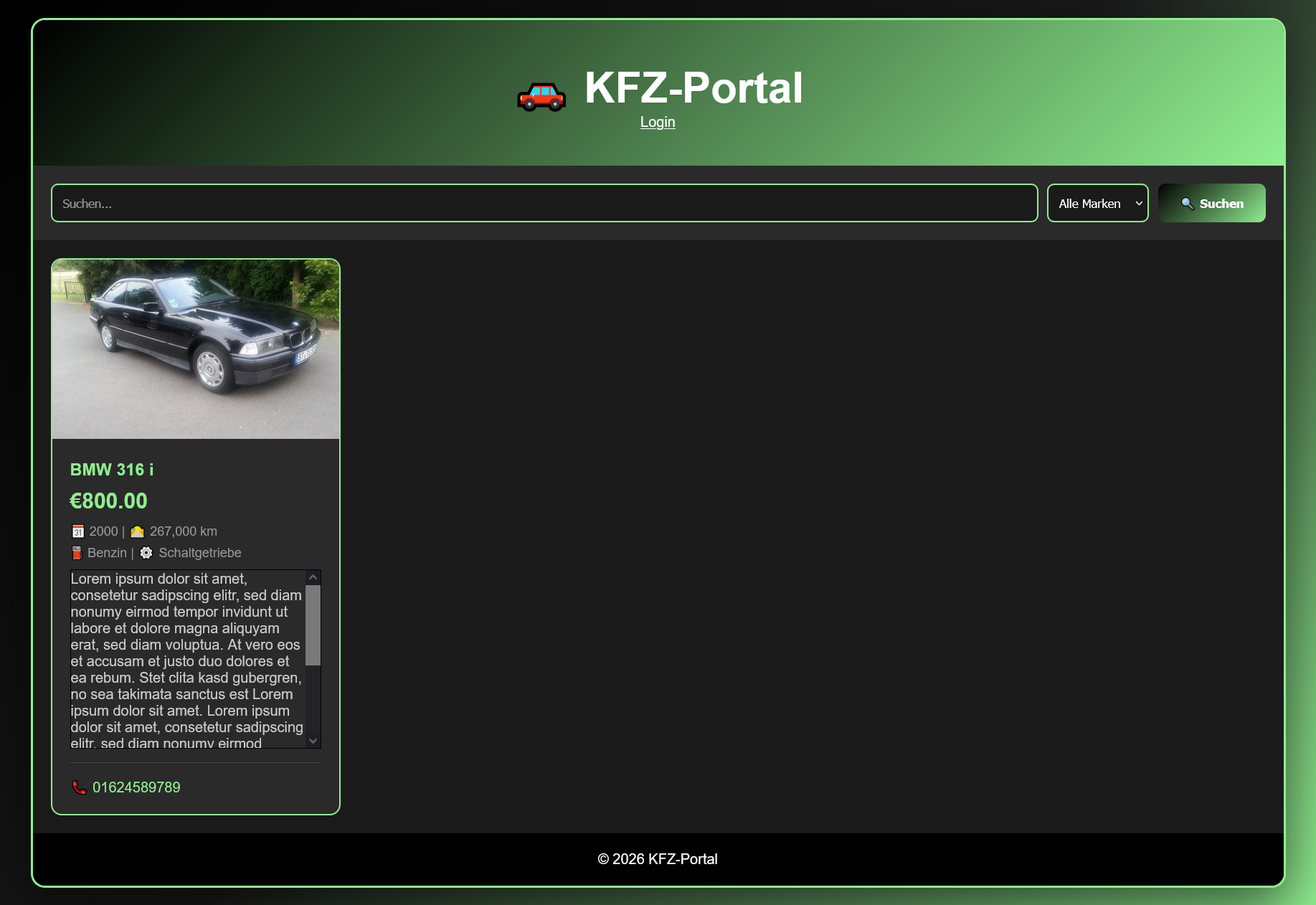 KFZ-Portal - Auto-Marktplatz