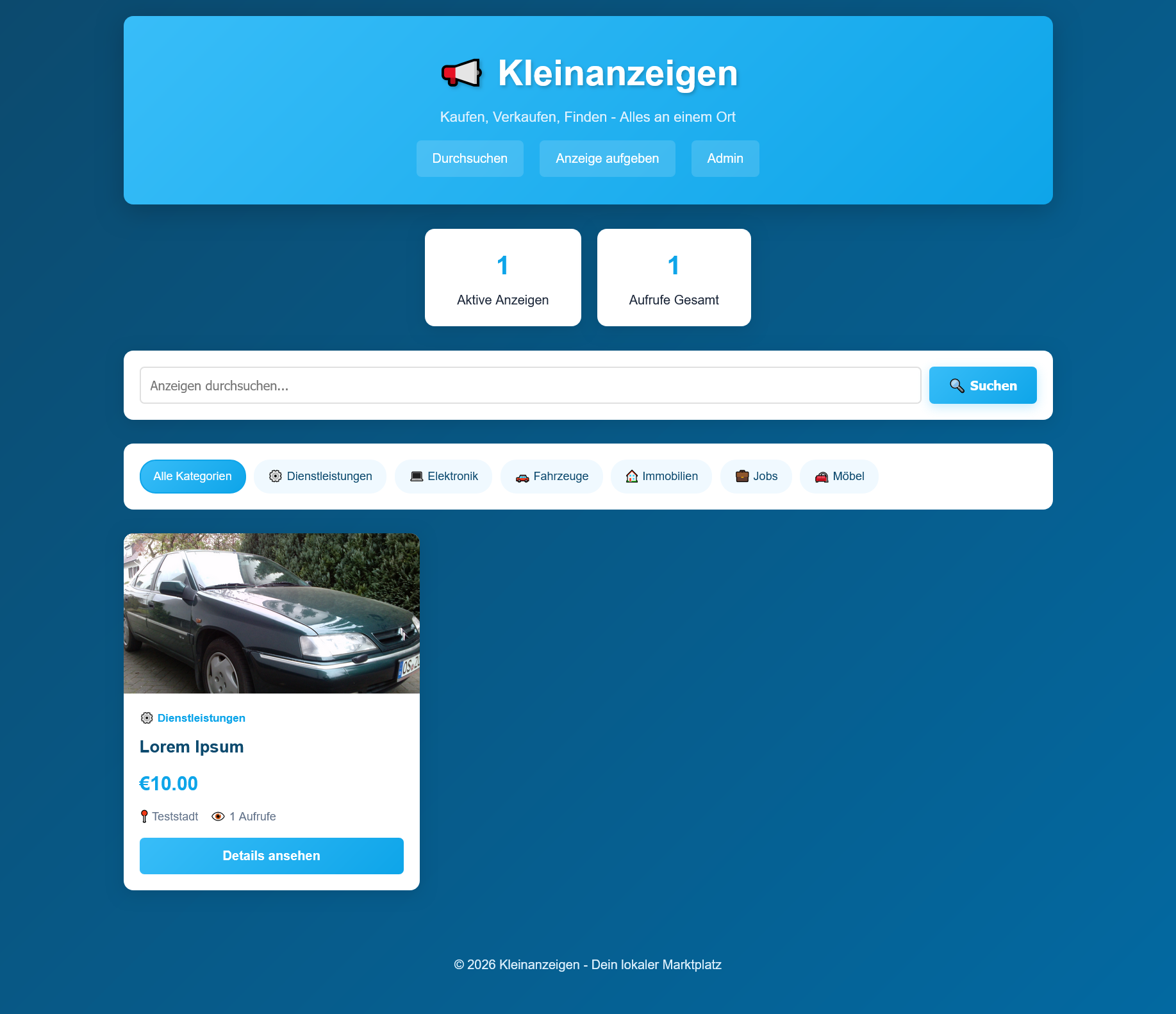 Kleinanzeigen - Classifieds Portal