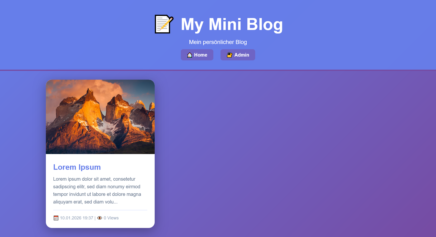 Mini Blog Script