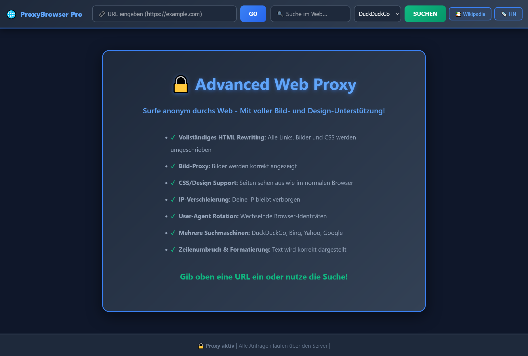 Advanced Web Proxy