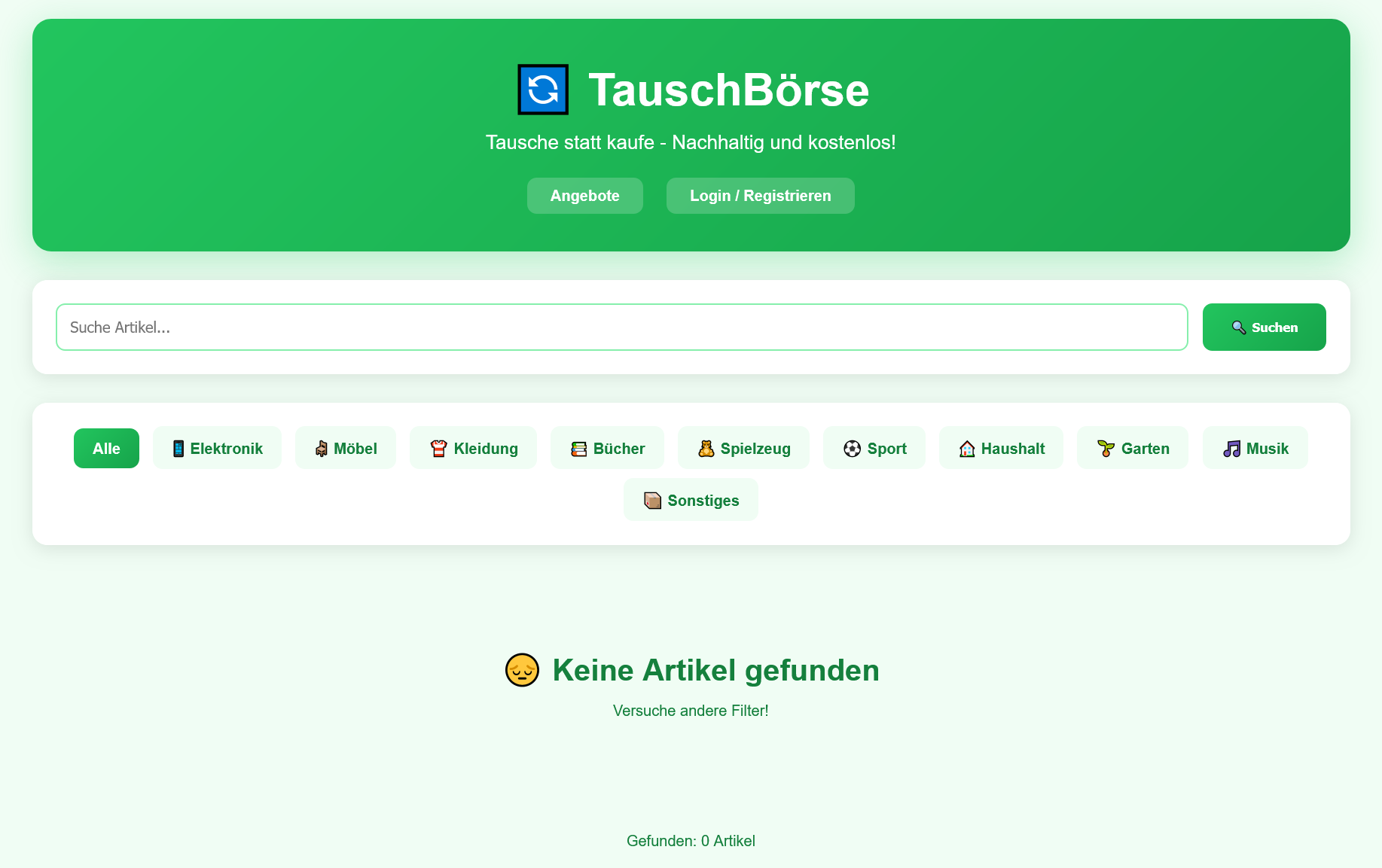 TauschBörse öffentlich
