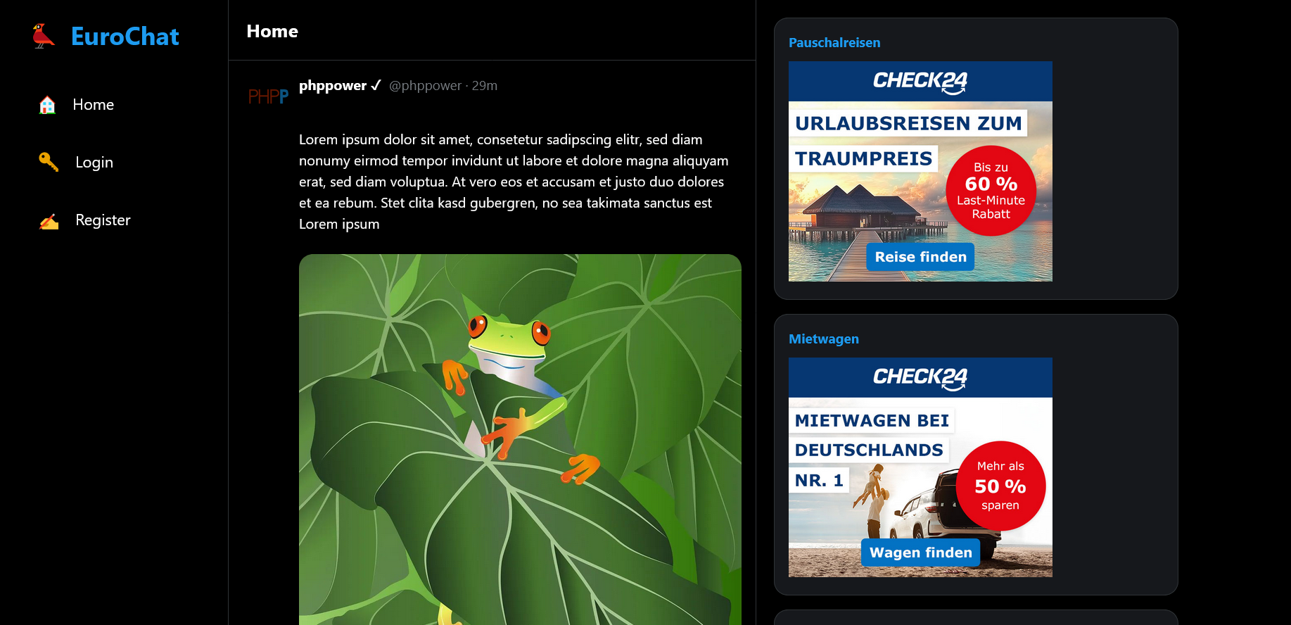 EuroChat - ähnlich Twitter (ausbaufähig)