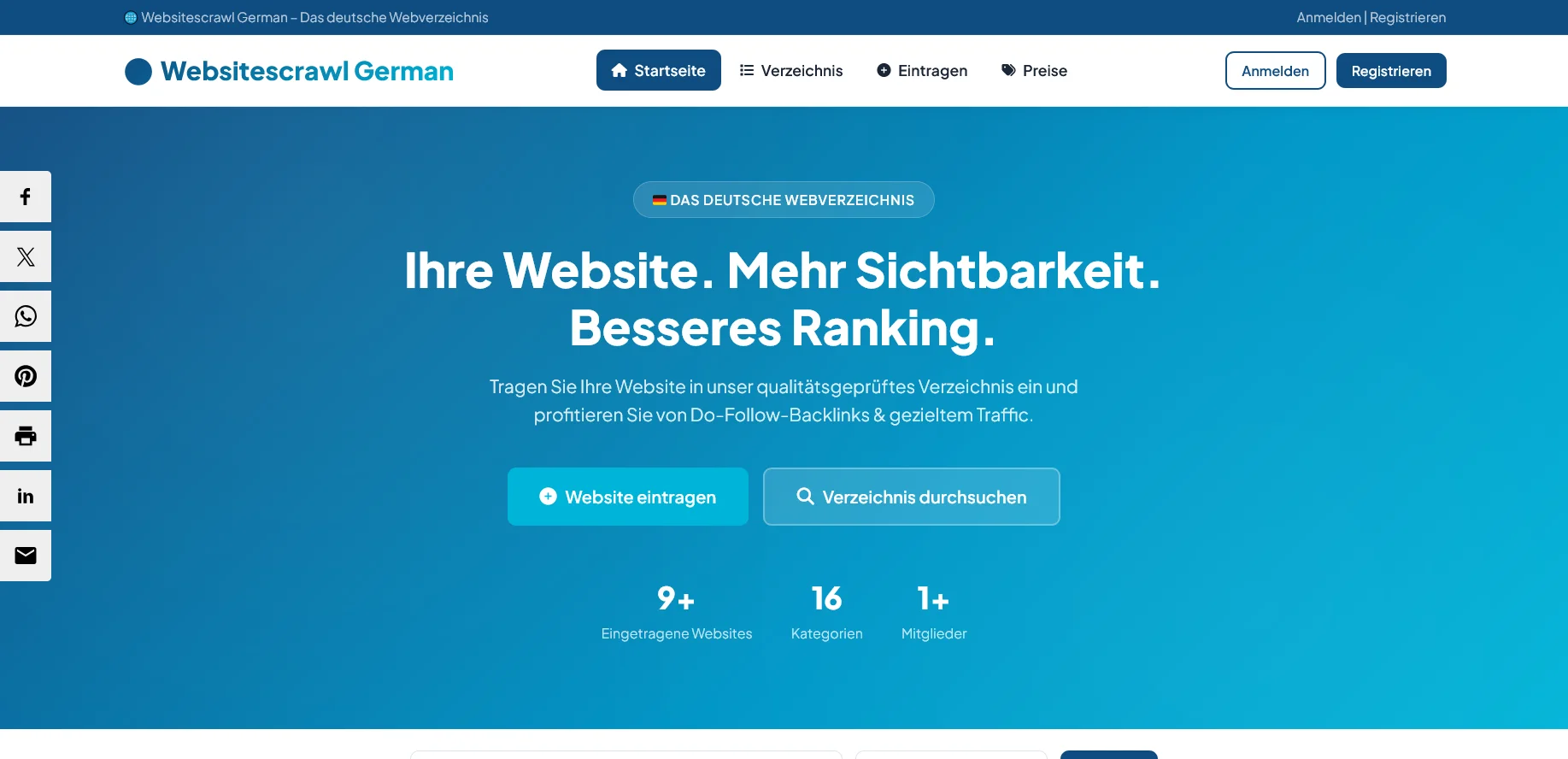 Websitescrawl German – Das deutsche Webverzeichnis